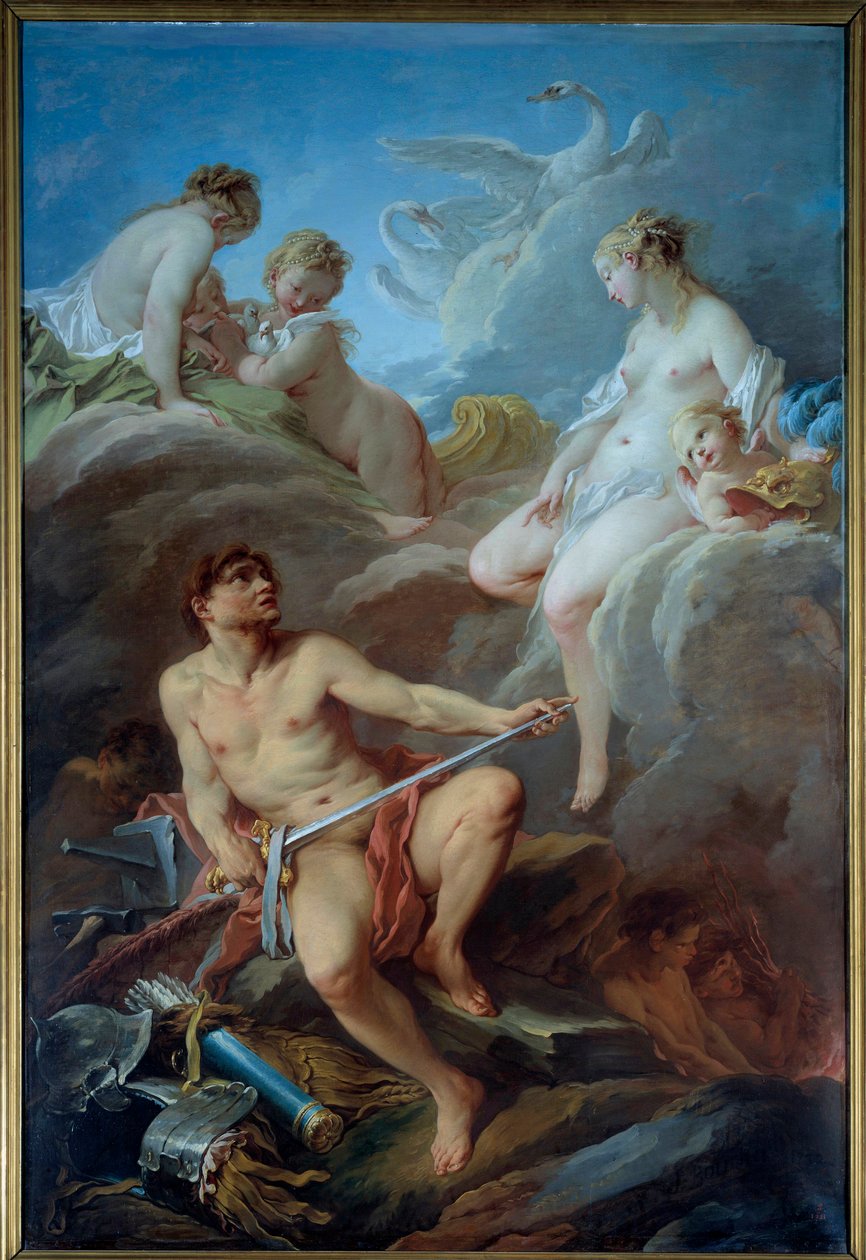 Venere chiede armi a Vulcano per Enea da François Boucher
