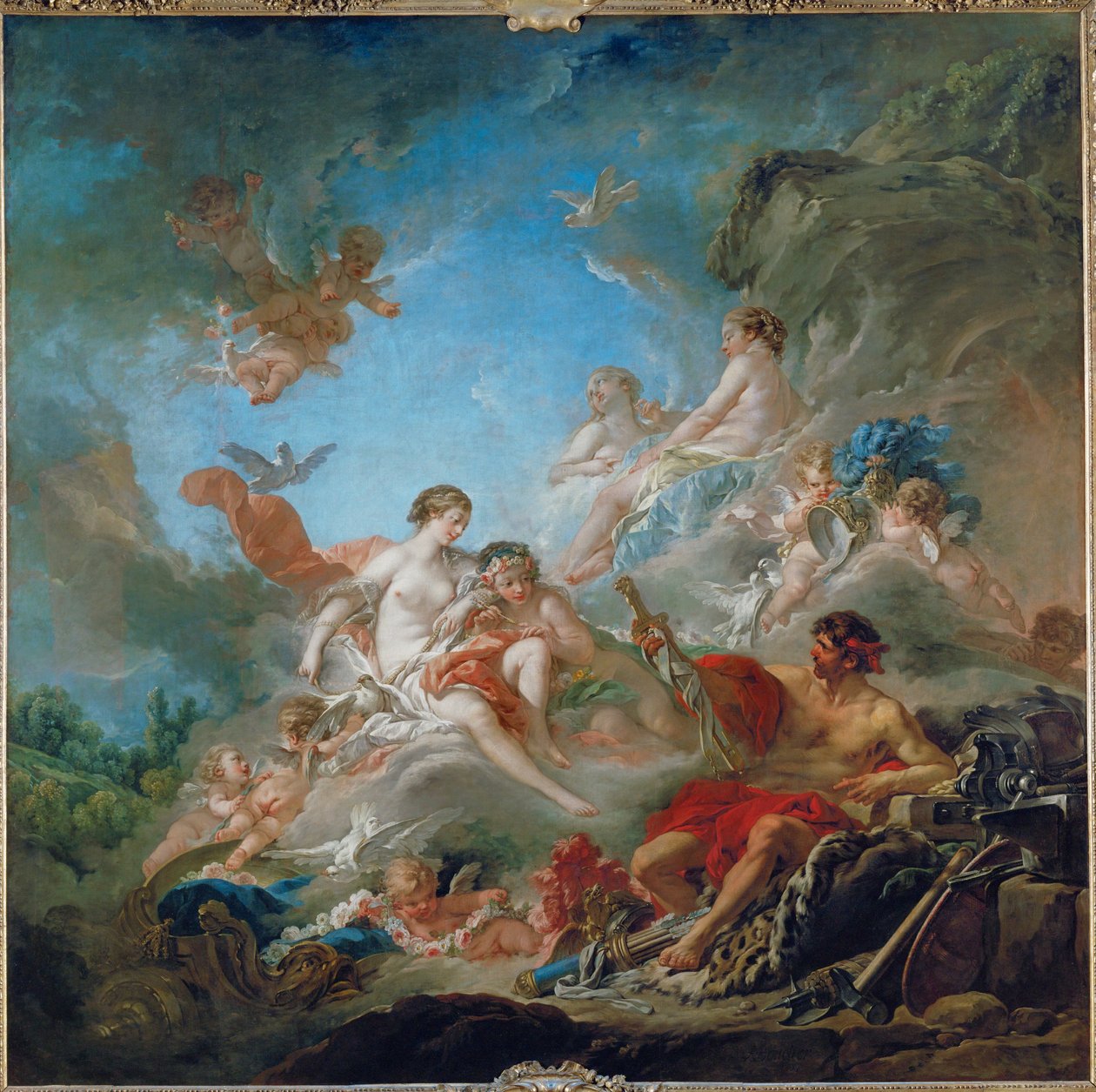 Vulcano presenta a Venere le armi per Enea ... da François Boucher