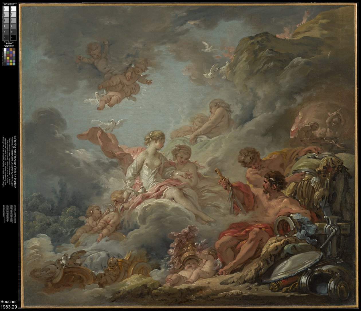 Vulcano che presenta le armi a Venere per Enea da François Boucher