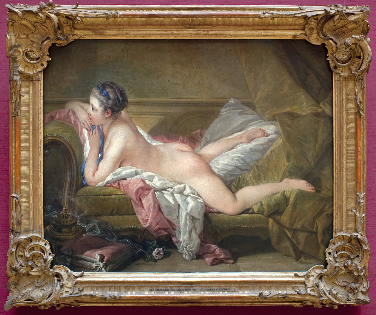 Giovane ragazza sdraiata (ritratto di Marie Louise O Murphy) da François Boucher
