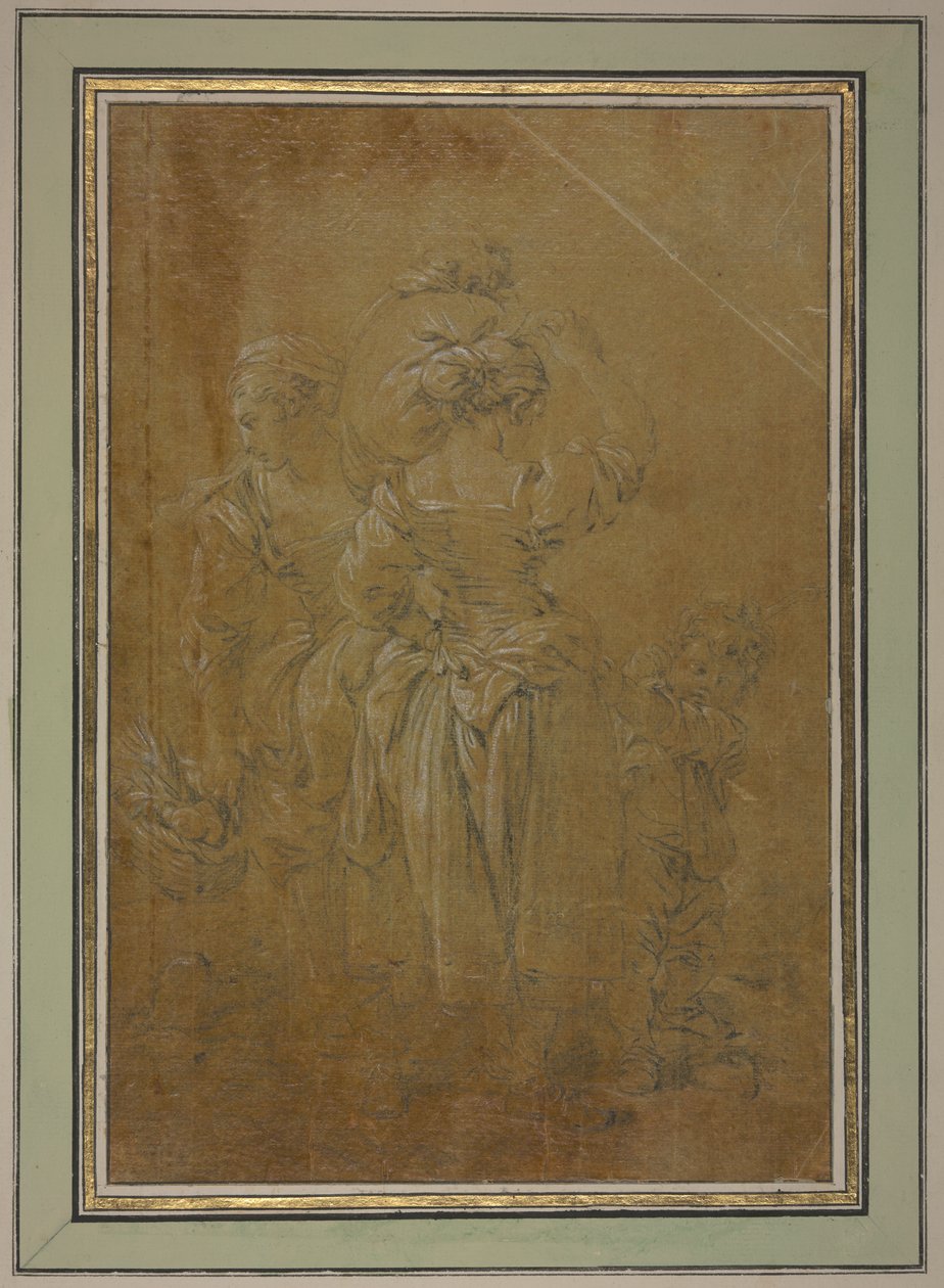 Due contadine con due ragazzini da François Boucher