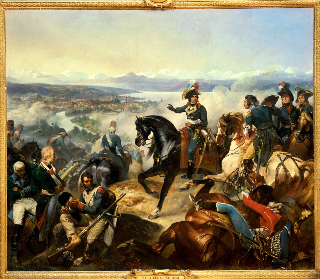 Battaglia di Zurigo vinta dal generale Massena il 23 settembre ... da Francois Bouchot