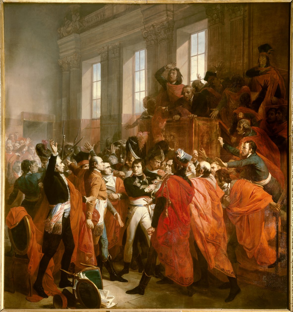 Bonaparte e il Consiglio dei Cinquecento a St. Cloud da Francois Bouchot