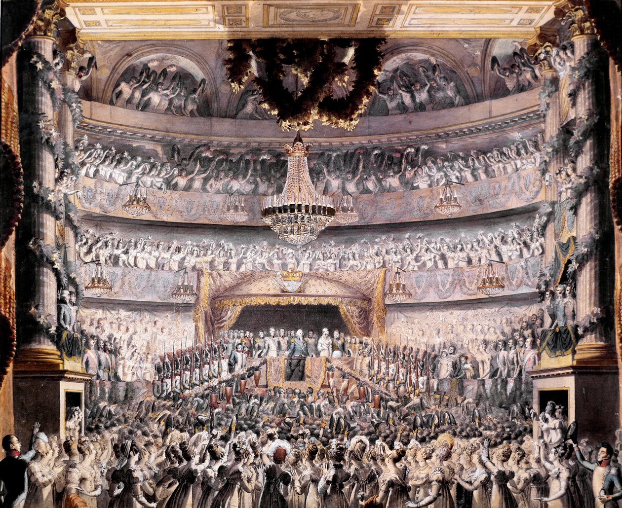 Luigi XVIII (1755-1824) assiste al teatro dell