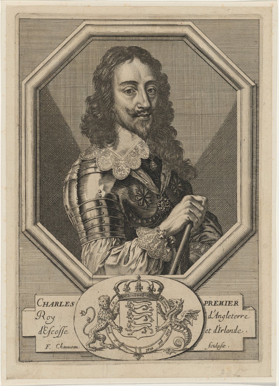 Carlo I in una cornice ottagonale da Francois Chauveau