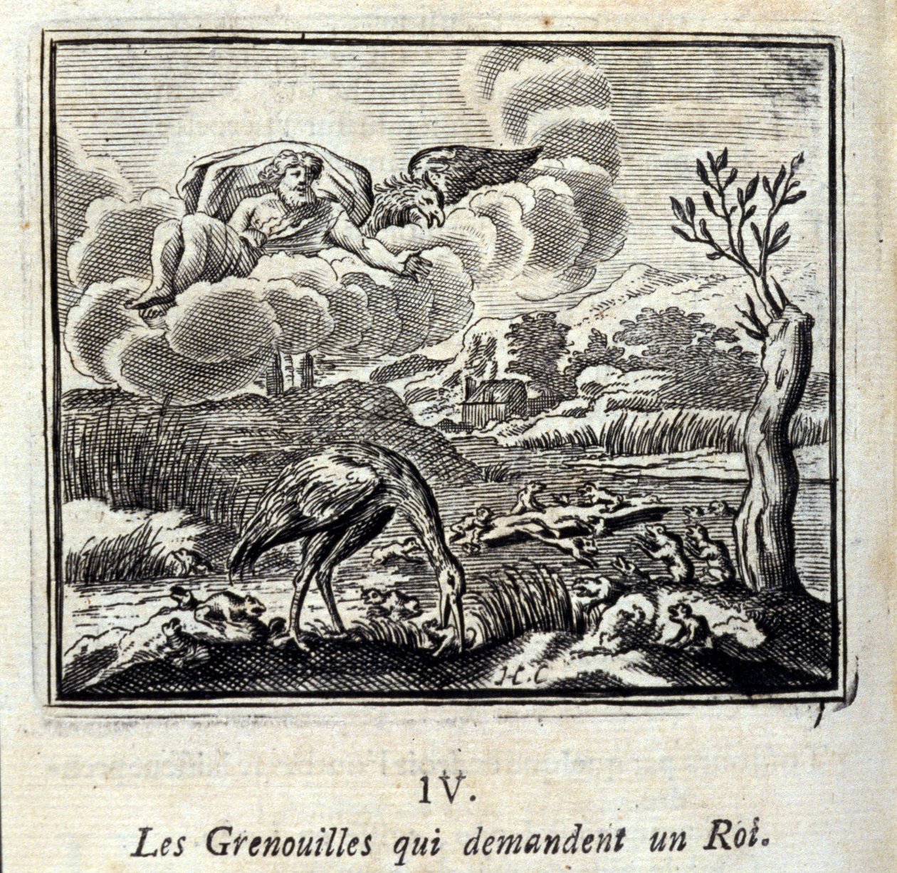 Favole di Jean de La Fontaine (1621-95). Illustrazione di François Chauveau (1613-1676). Edizione del 1728 da Francois Chauveau