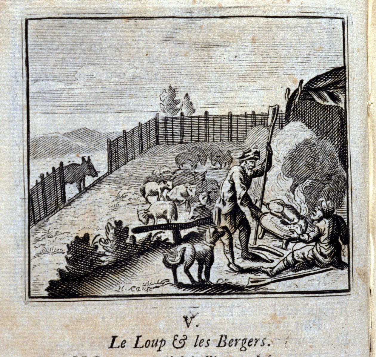 Il lupo e i pastori da Francois Chauveau