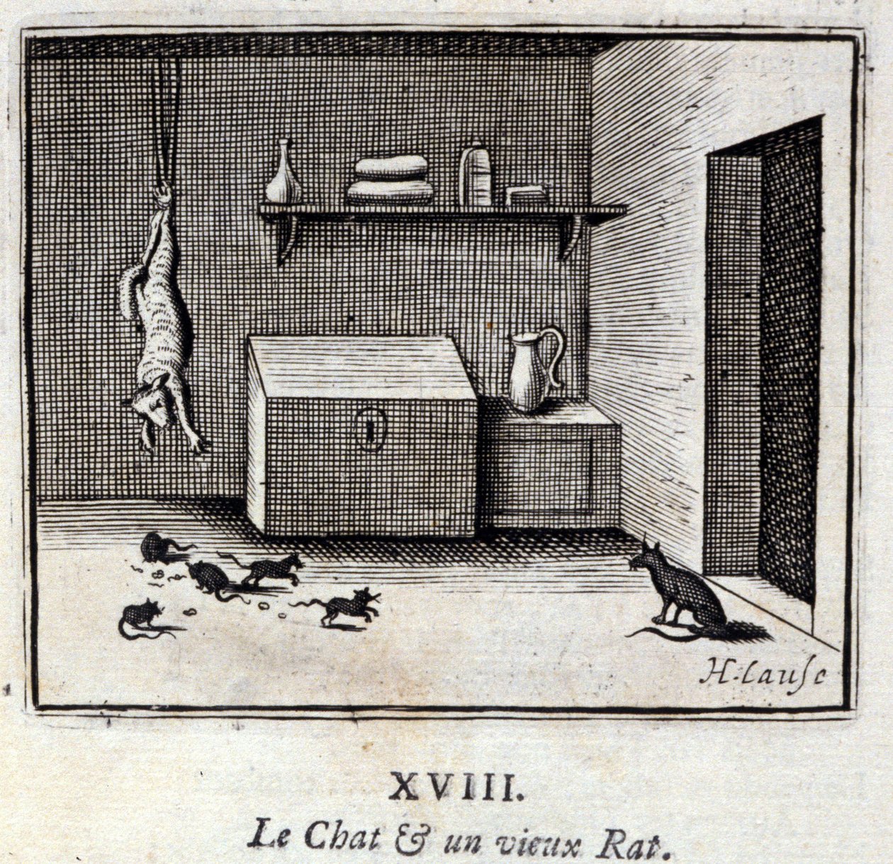 Il gatto e un vecchio topo da Francois Chauveau