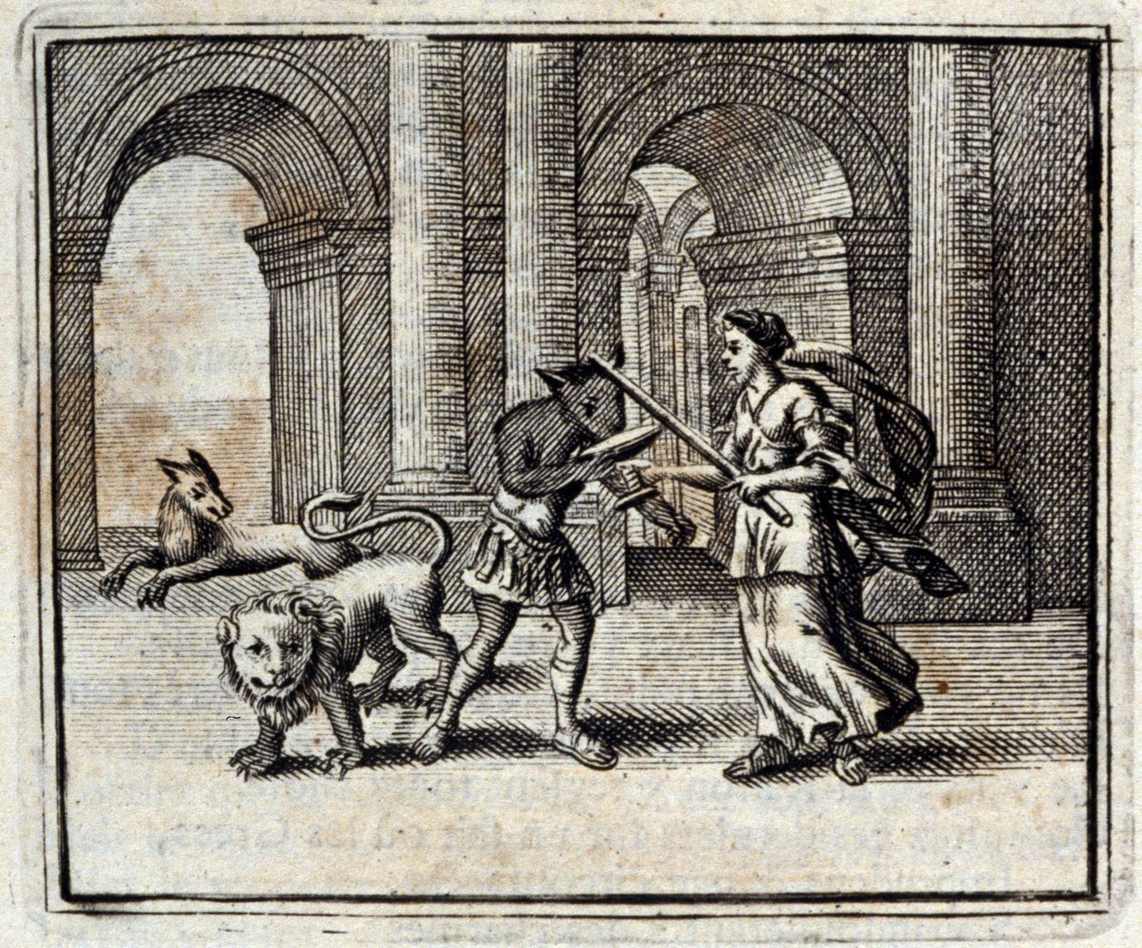 I Compagni di Ulisse. Favole di Jean de La Fontaine (1621-95). Illustrazione di François Chauveau (1613-1676). Edizione del 1728 da Francois Chauveau