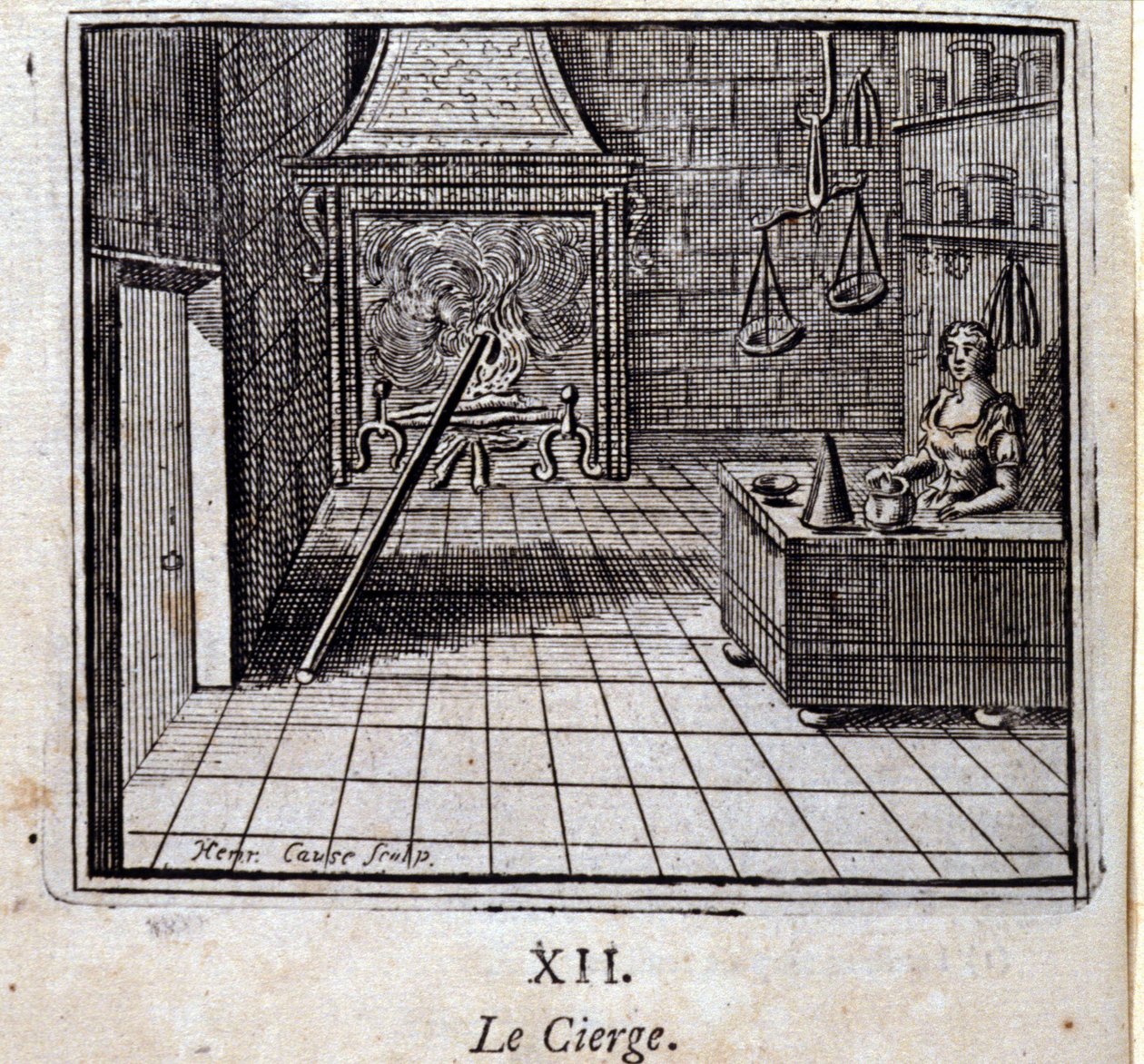 La candela. Favole di Jean de La Fontaine (1621-95). Illustrazione di François Chauveau (1613-1676). Edizione del 1728 da Francois Chauveau