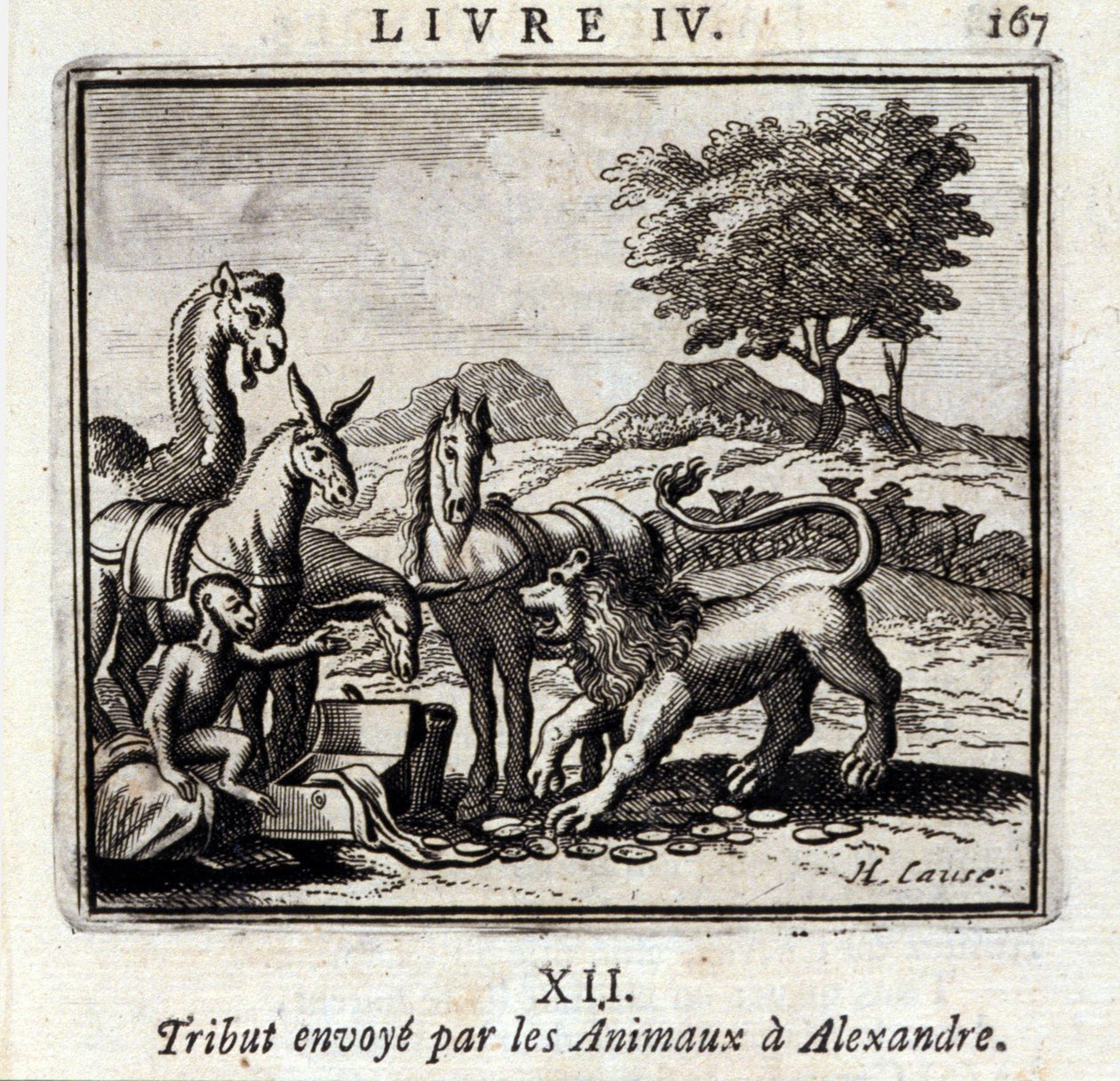 Tributo inviato dagli animali ad Alessandro da Francois Chauveau