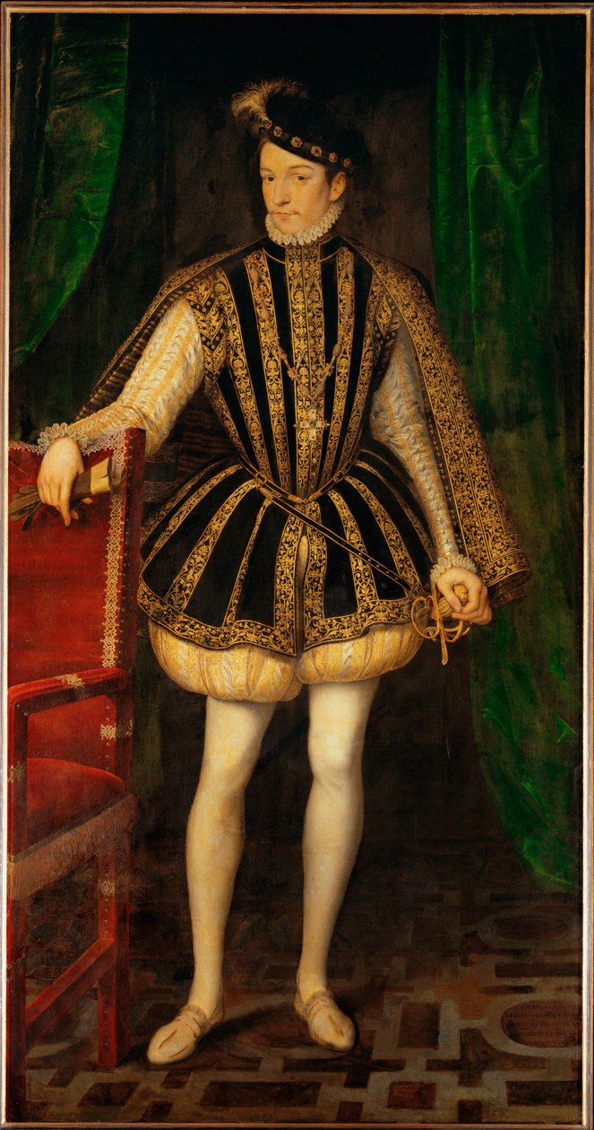 Re Carlo IX di Francia ... (olio su tela) da François Clouet