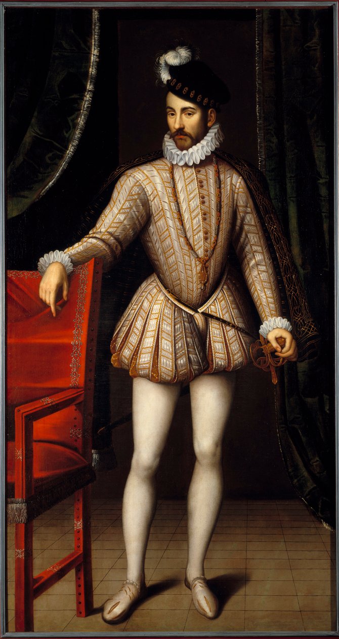 Ritratto a figura intera di Carlo IX (1550 - 1574) re di Francia. Dipinto di François Clouet (1515-1572) da François Clouet