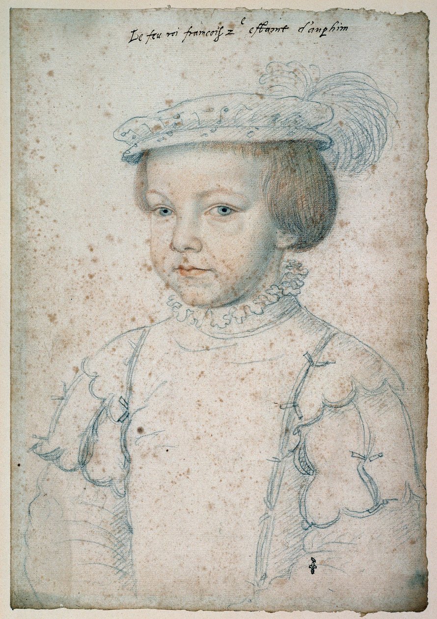 Ritratto del Re di Francia Francesco II (1544-1560). Disegno di Francois Clouet (1515-1572) da François Clouet