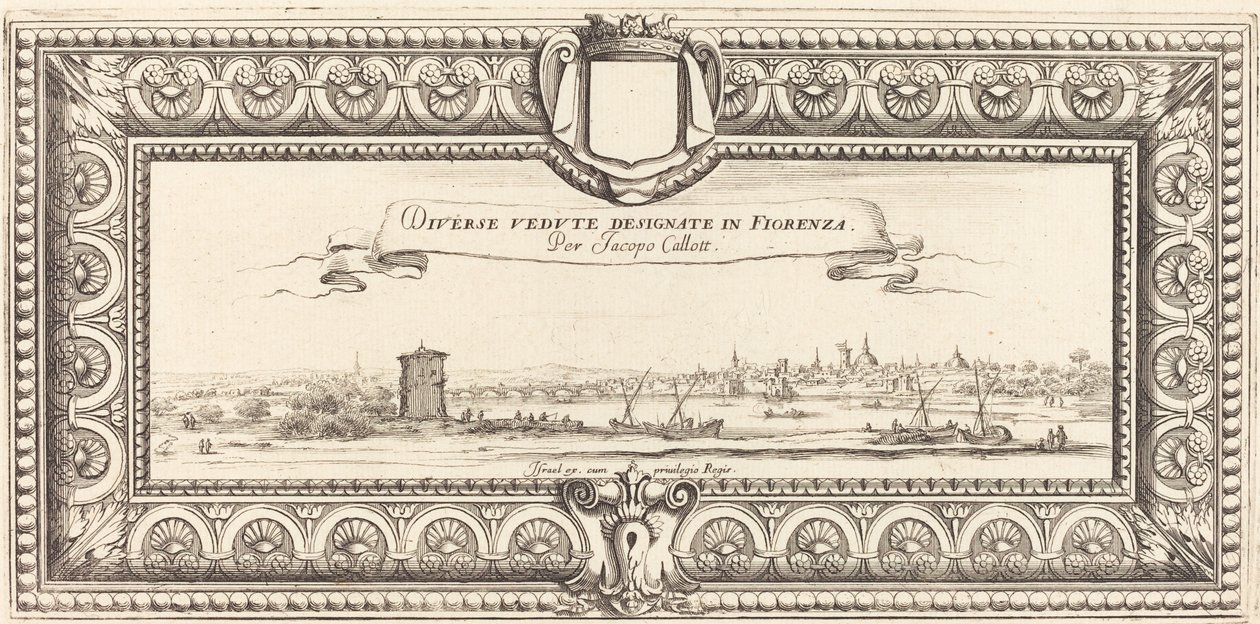 Pagina del titolo per "Various Italian Landscapes" di Callot da Francois Collignon