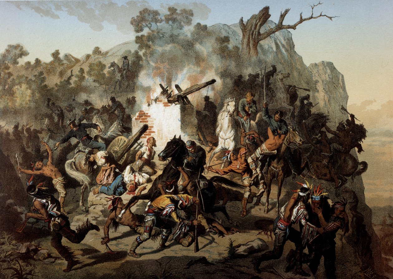 Sconfitta dei Modoc il 15 aprile 1873 da Francois Constant Mes