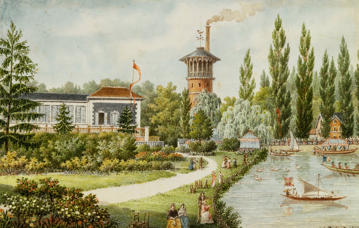 Un parco di svago fuori Parigi da Francois Debret