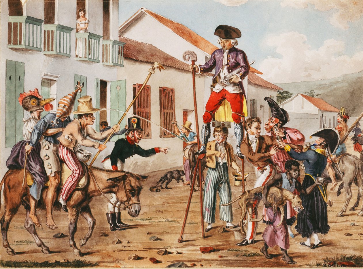 Una scena di carnevale da Francois Desire Roulin