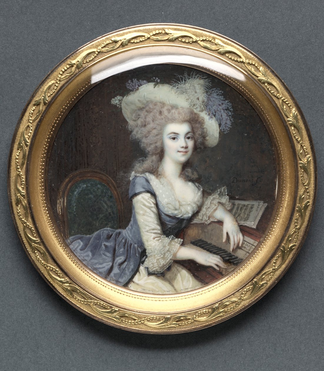 Ritratto di una donna al clavicembalo da Francois Dumont