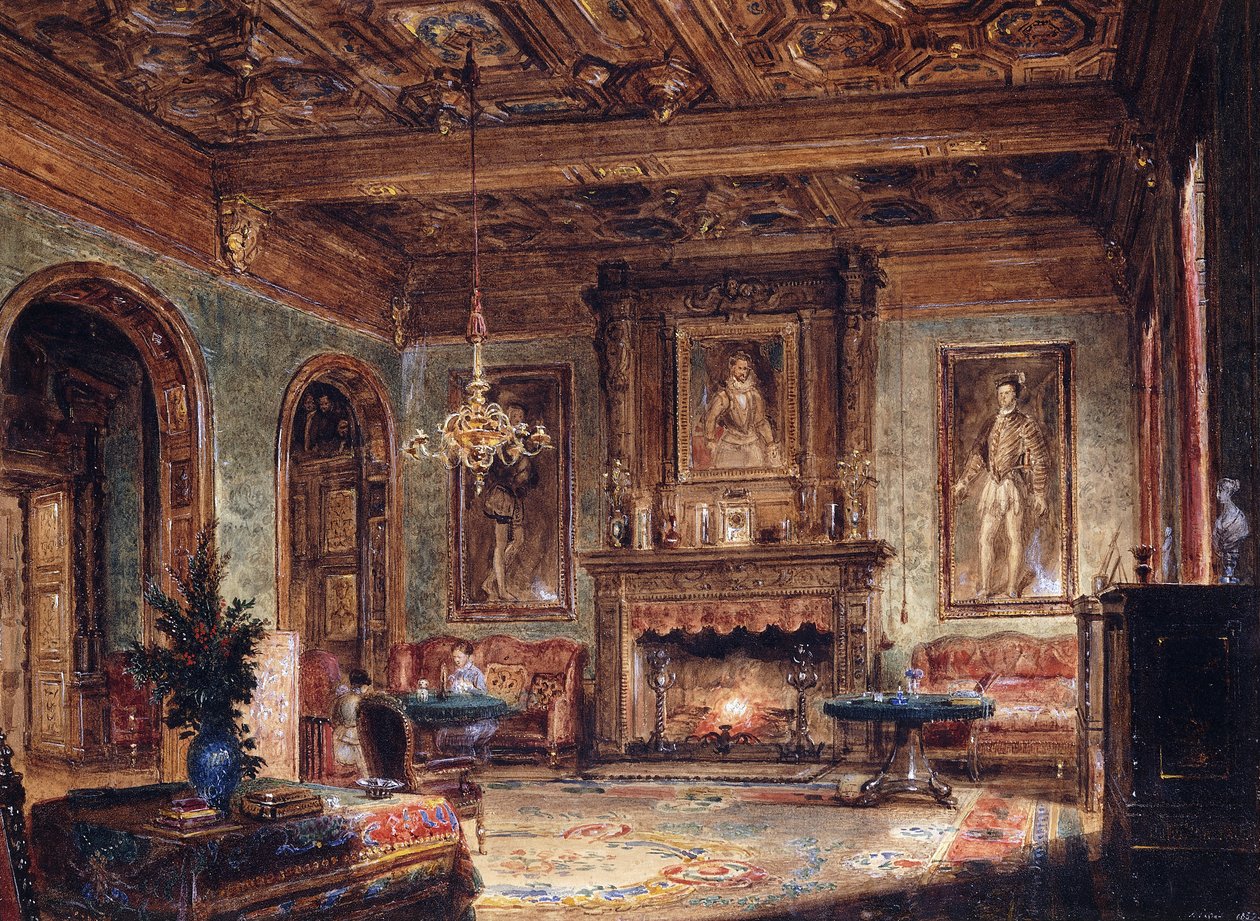 Il salone del castello di Marchais da Francois Edme Ricois