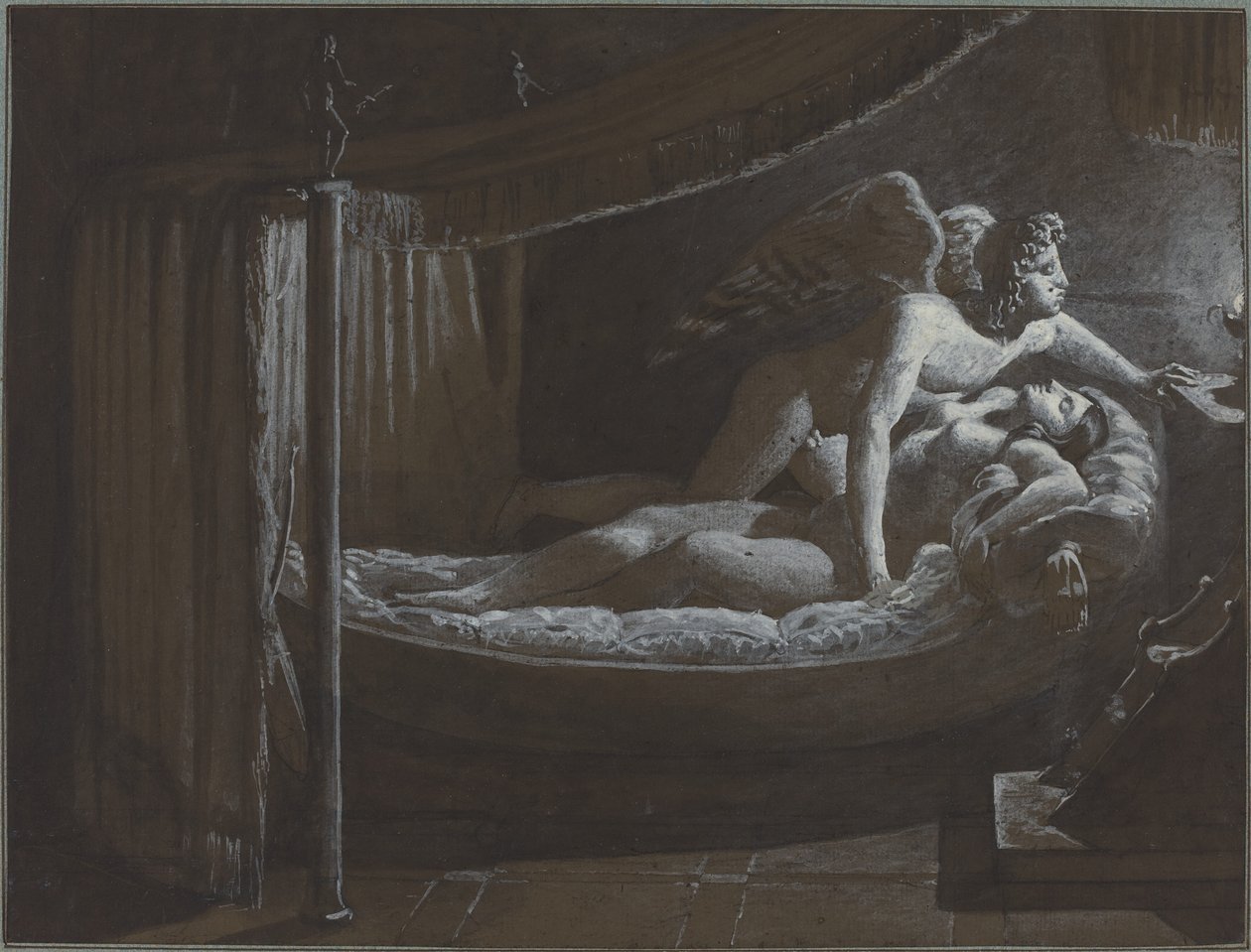 Cupido con Psiche che spegne la lampada da Francois Edouard Picot