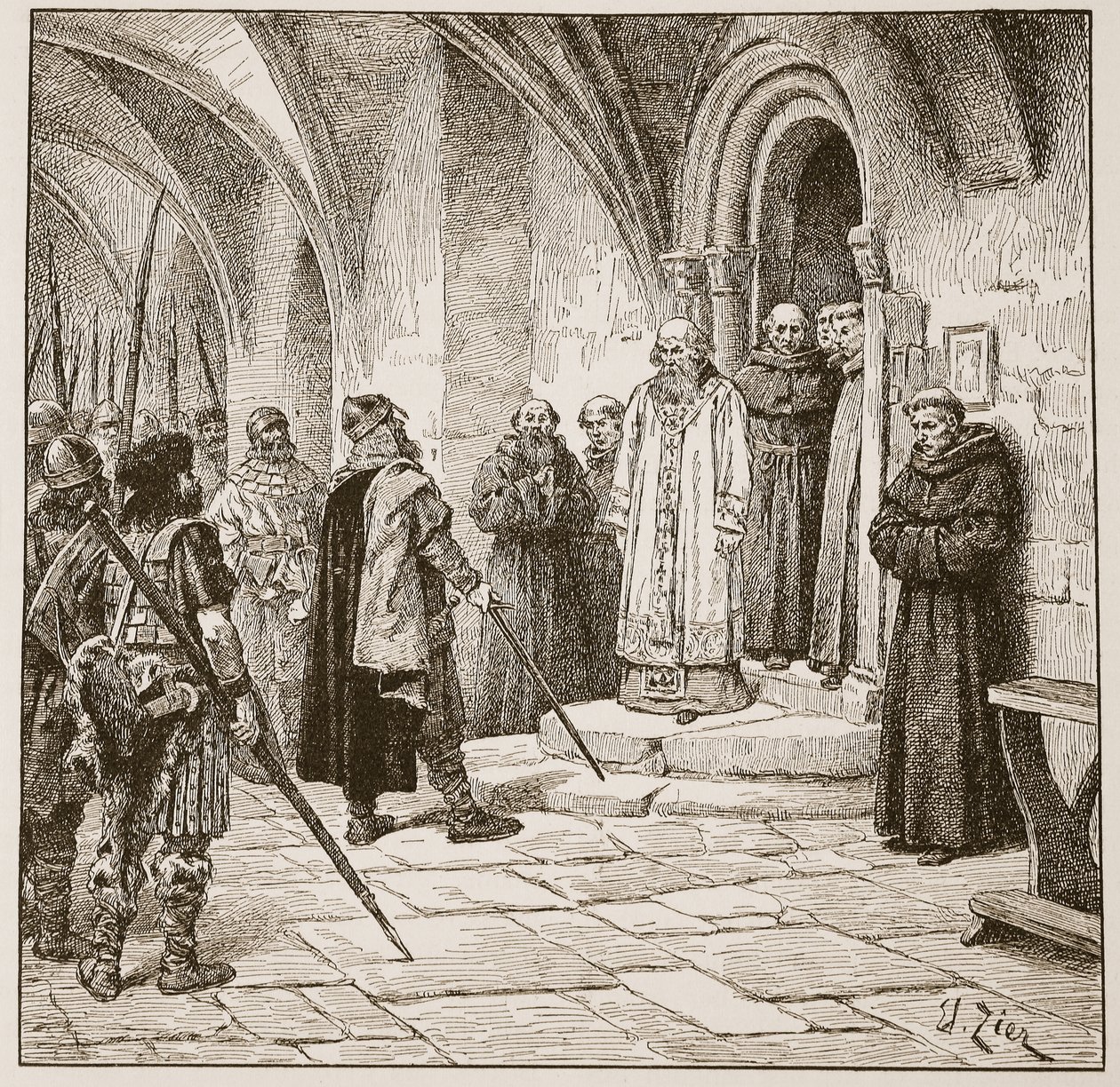 Swein che chiede riscatto, illustrazione da 