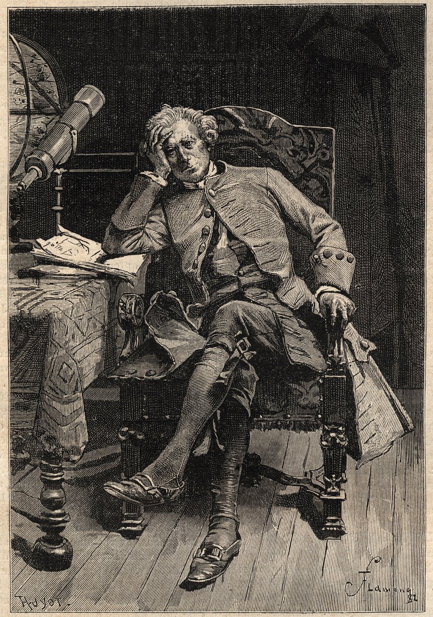 Guy Mannering - illustrazione del XIX secolo per il romanzo di Walter Scott "Guy Mannering o L