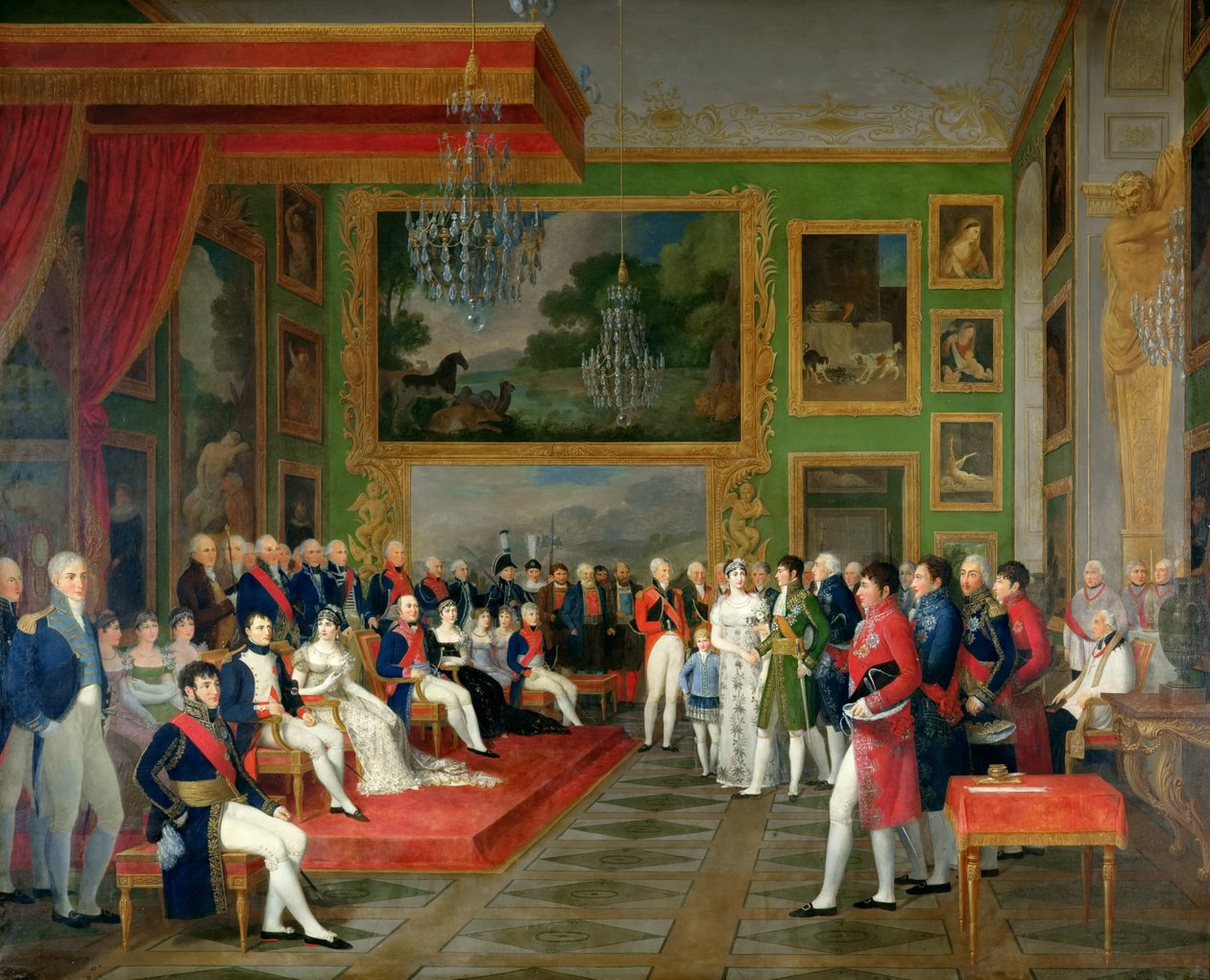 Matrimonio del Principe Eugenio de Beauharnais e della Principessa Augusta di Baviera, 13 gennaio 1806 da Francois Guillaume Menageot