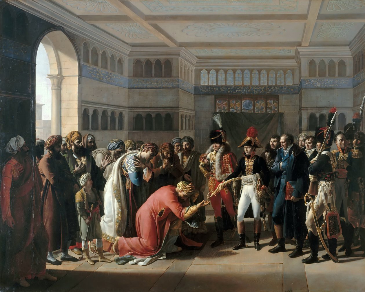Bonaparte presenta la sciabola al comandante militare di Alessandria, luglio 1798 da Francois Henri Mulard
