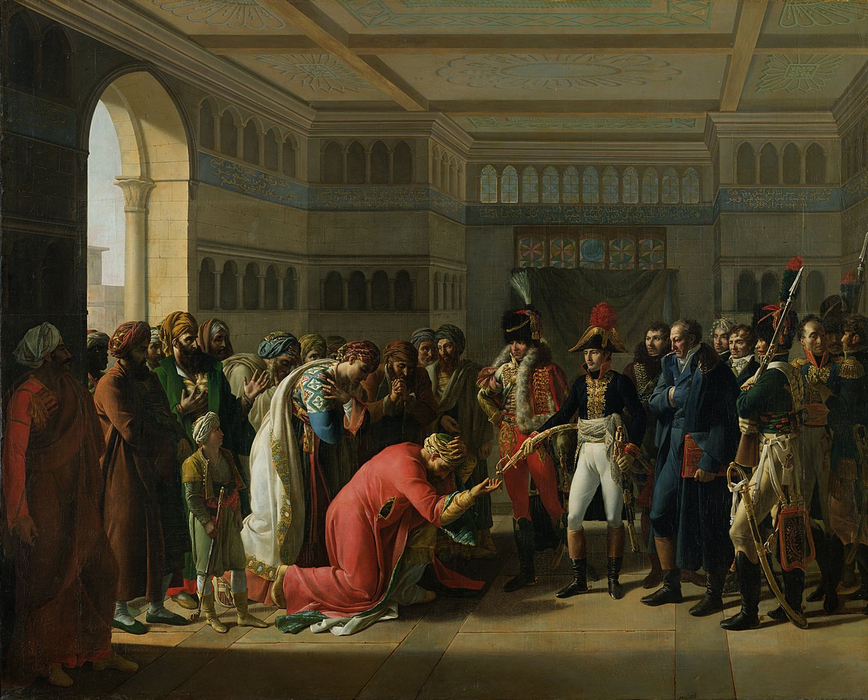 Il Generale Bonaparte che Dona una Spada al Capo Militare di Alessandria, luglio 1798, 1808 da Francois Henri Mulard
