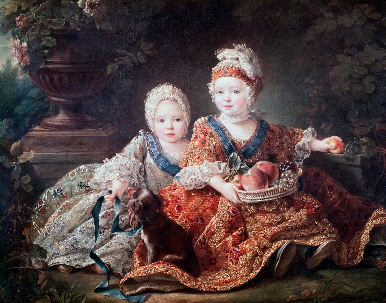 Duca di Berry (poi Luigi XVI) e Conte di Provenza (poi Luigi XVIII) da bambini da Francois Hubert Drouais