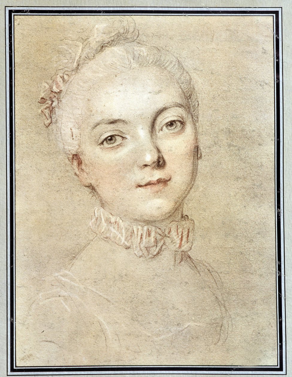 Ritratto di Jeanne Becu, Contessa (o Madame) di Barry (1743-1793) - disegno di François Drouais da Francois Hubert Drouais