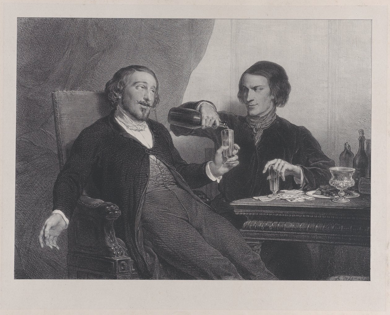 Il Vino, 1840 da Francois Joseph Aime de Lemud