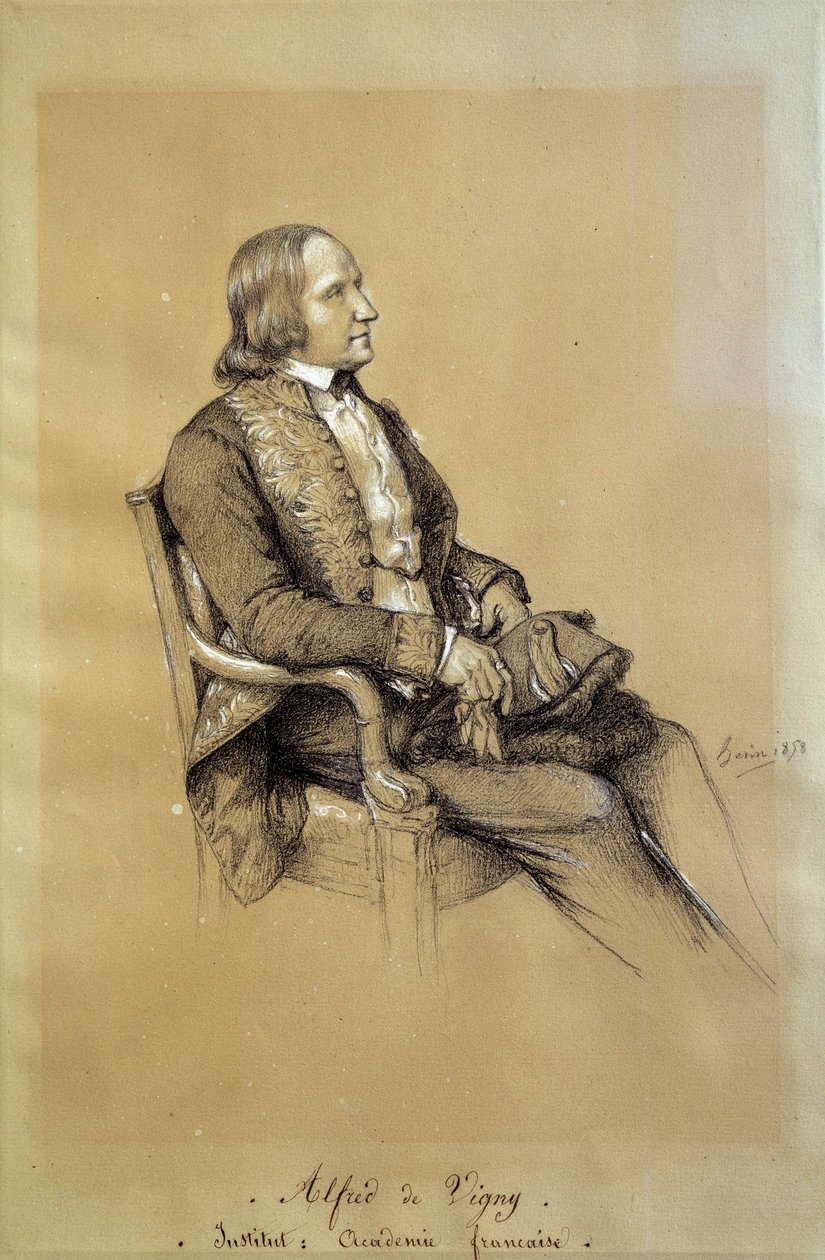 Ritratto di Alfred de Vigny, scrittore, drammaturgo e poeta francese da François Joseph Heim