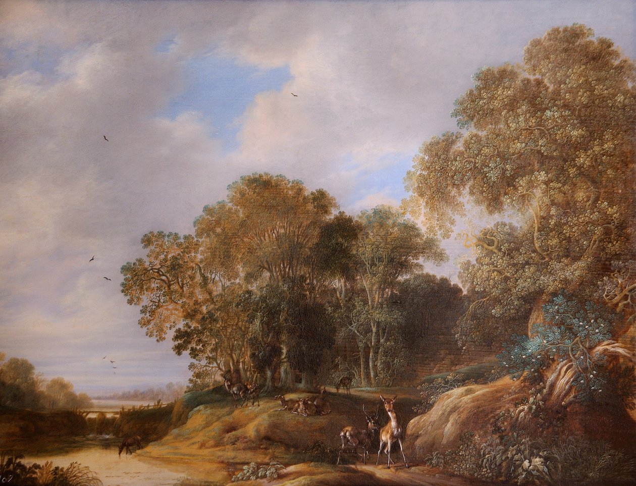 Paesaggio con cervi da Francois Knibbergen