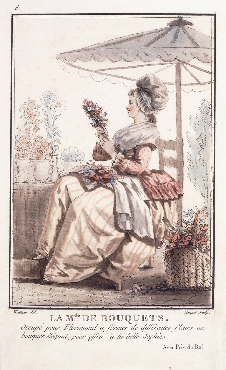 La M. de des Bouquets, 1786 da Francois Louis Joseph Watteau