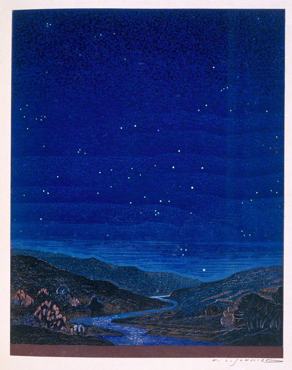 Paesaggio Notturno, illustrazione da 