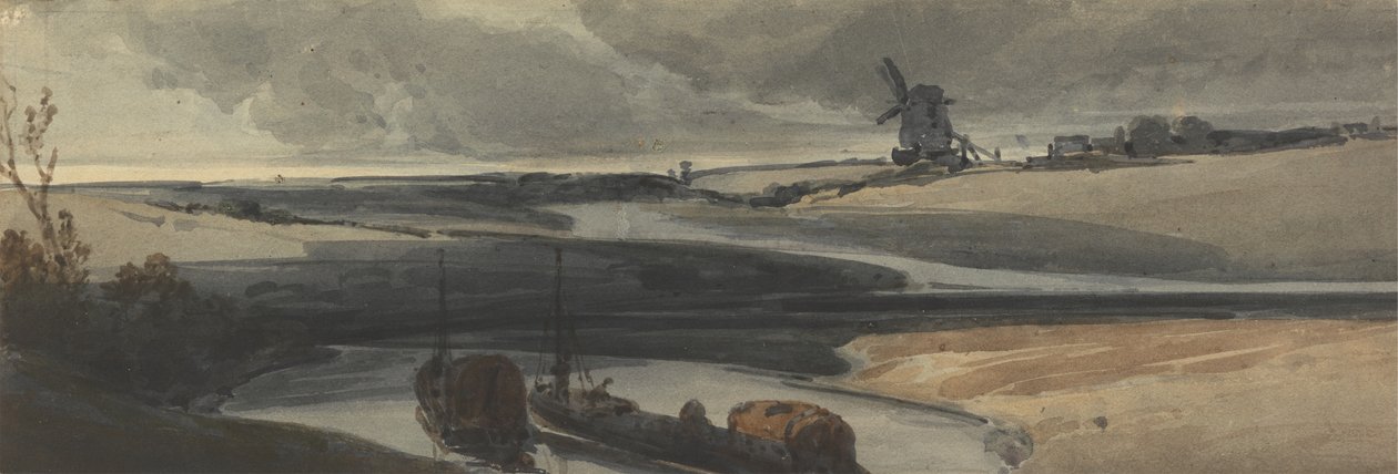 Scena di un Canale Francese, 1810 da Francois Louis Thomas Francia