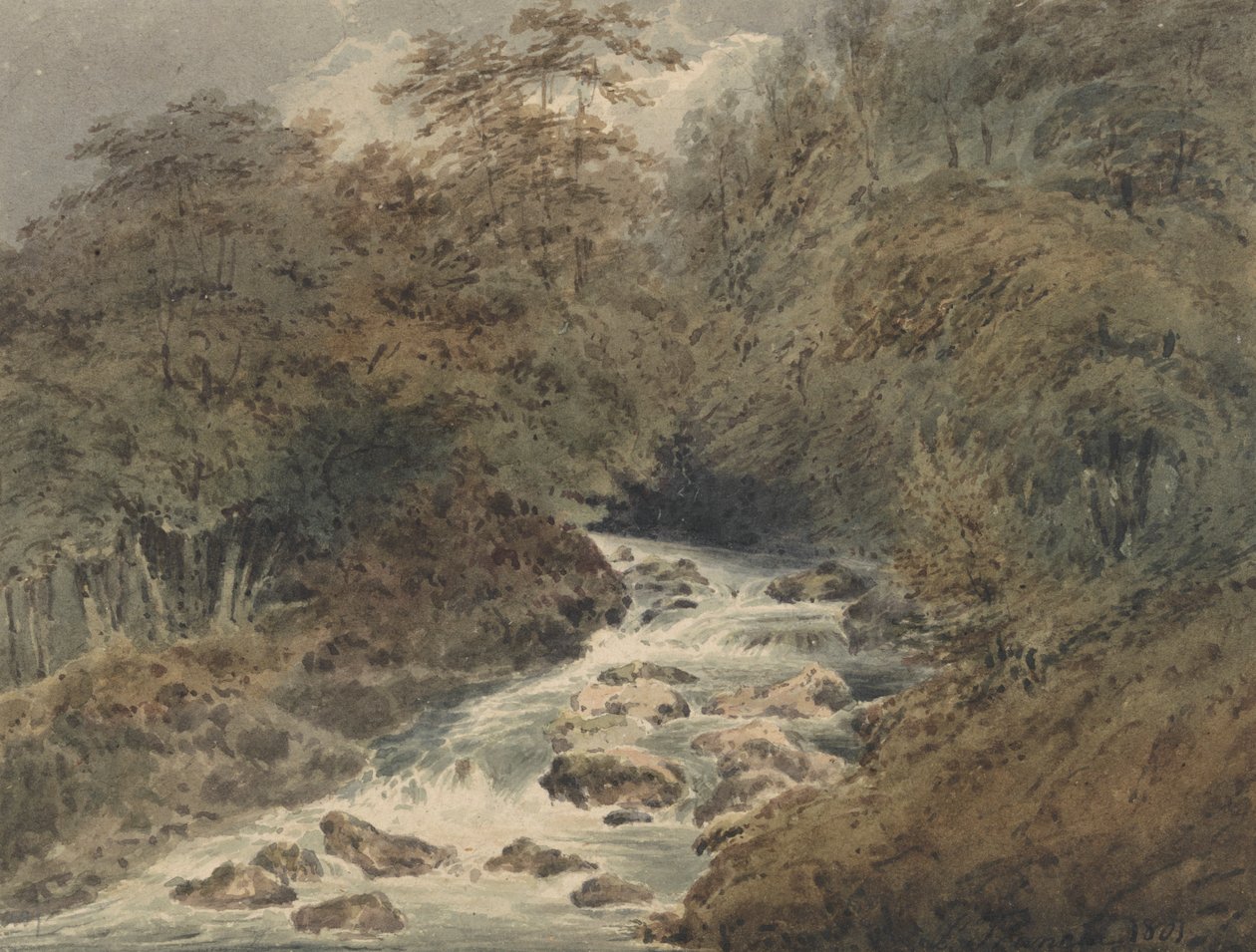 Un Torrente di Montagna da Francois Louis Thomas Francia