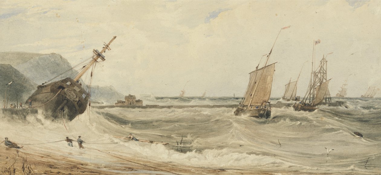 Porto di Boulogne da Francois Louis Thomas Francia