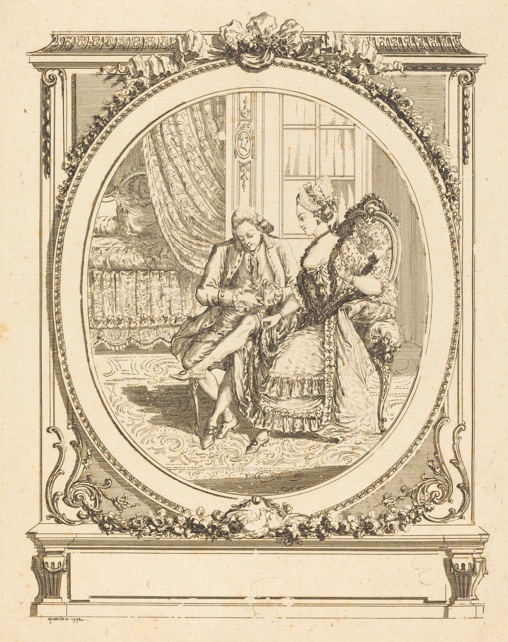 La giarrettiera da Francois Marie Isidore Queverdo