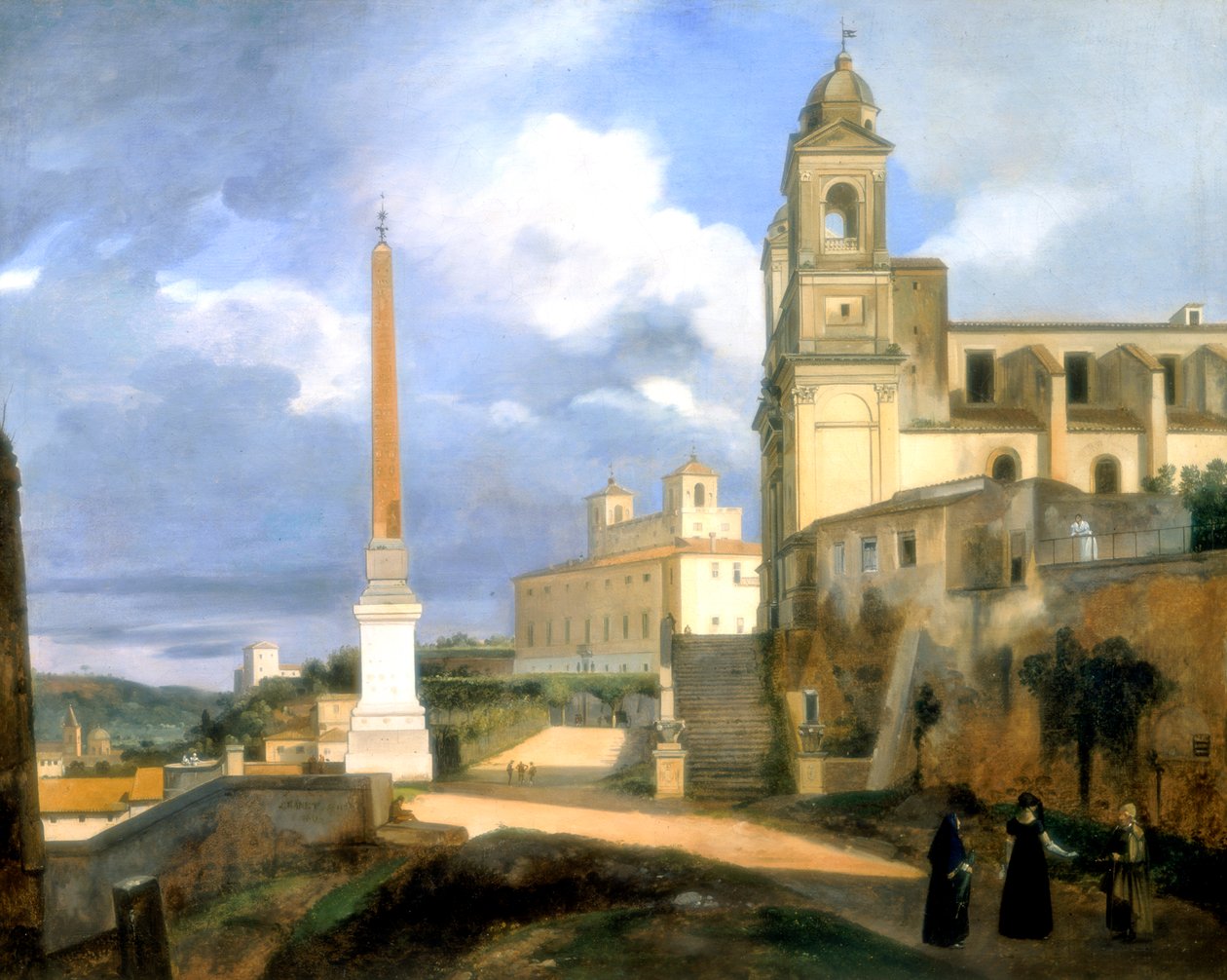 La Trinità dei Monti e la villa Medici, Roma da Francois Marius Granet