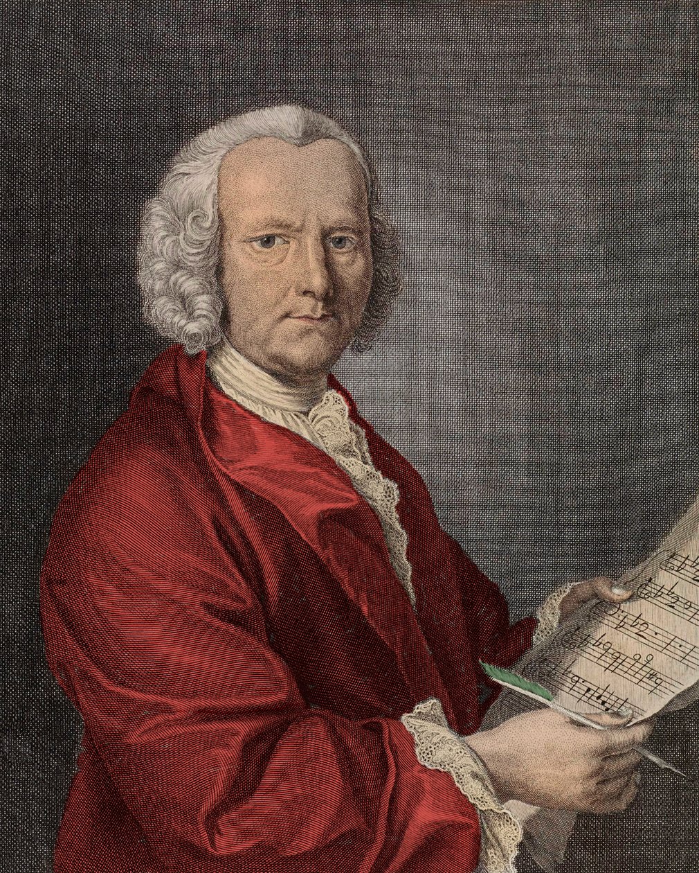 Ritratto di Willem di Fesch (1687-1761) incisione di Francois La Cave da Francois Morellon la Cave