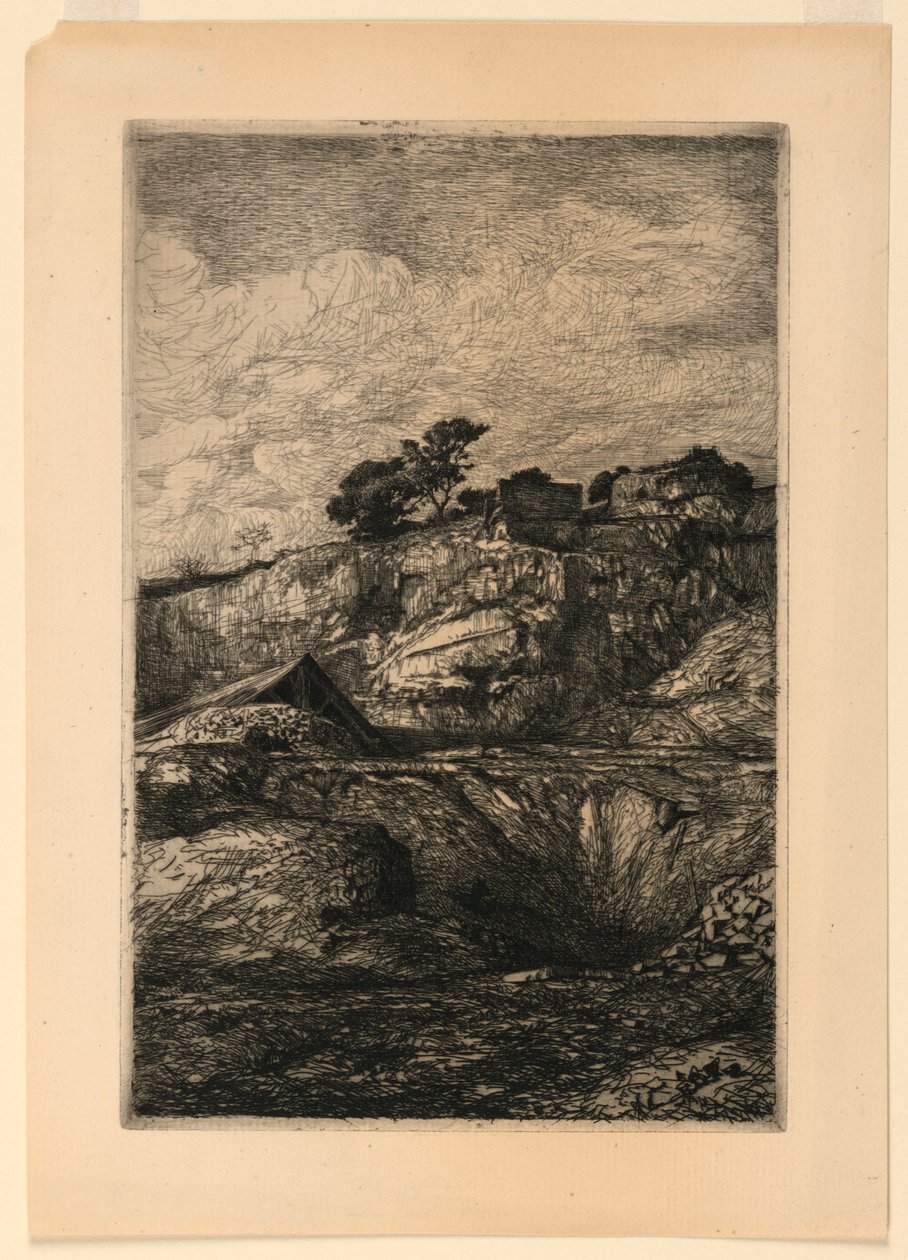 Paesaggio roccioso da Francois Nicolas Chifflart