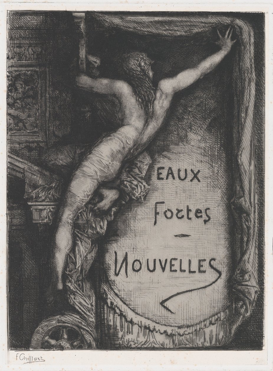 Copertina per Eaux Fortes Nouvelles, fine XIX secolo da Francois Nicolas Chifflart