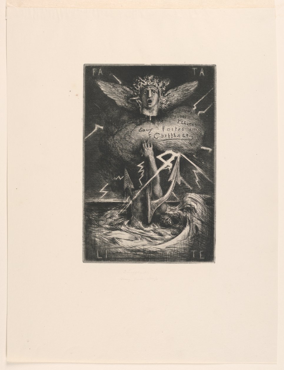 Pagina del titolo per "Douze eaux-fortes" da Francois Nicolas Chifflart