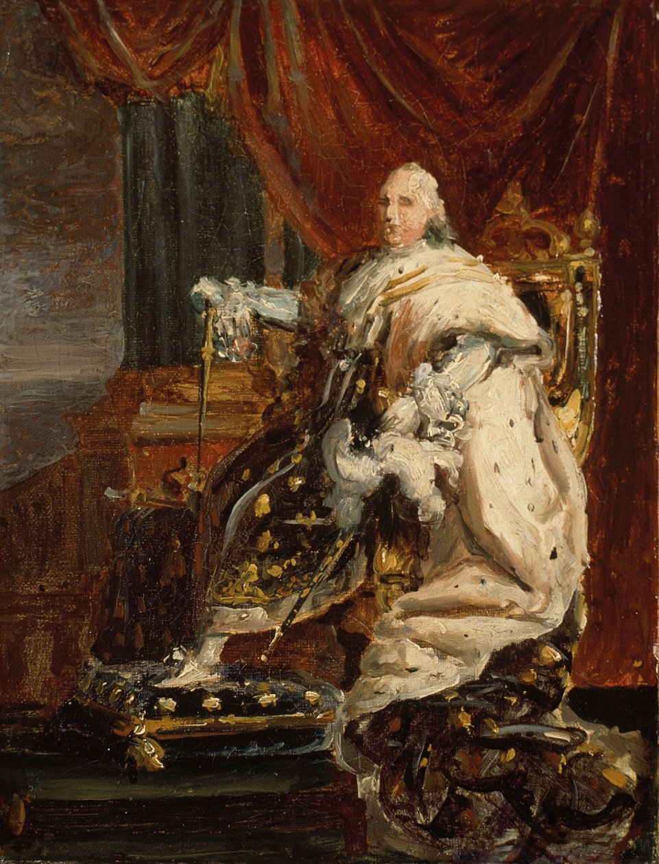 Re Luigi XVIII, 1816-18 circa (olio su tela) da Francois Pascal Simon Baron Gerard