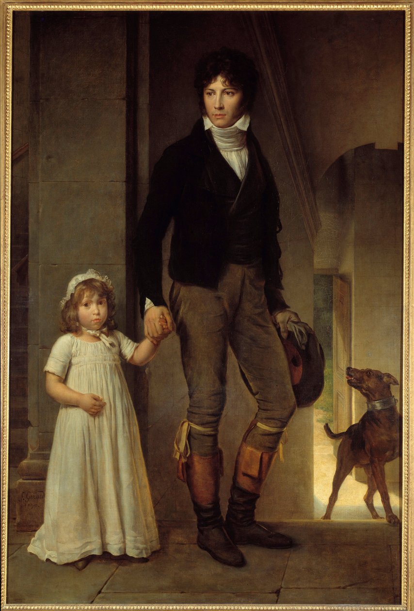 Ritratto del pittore Jean Baptiste Isabey e sua figlia da Baron François Pascal Simon Gérard