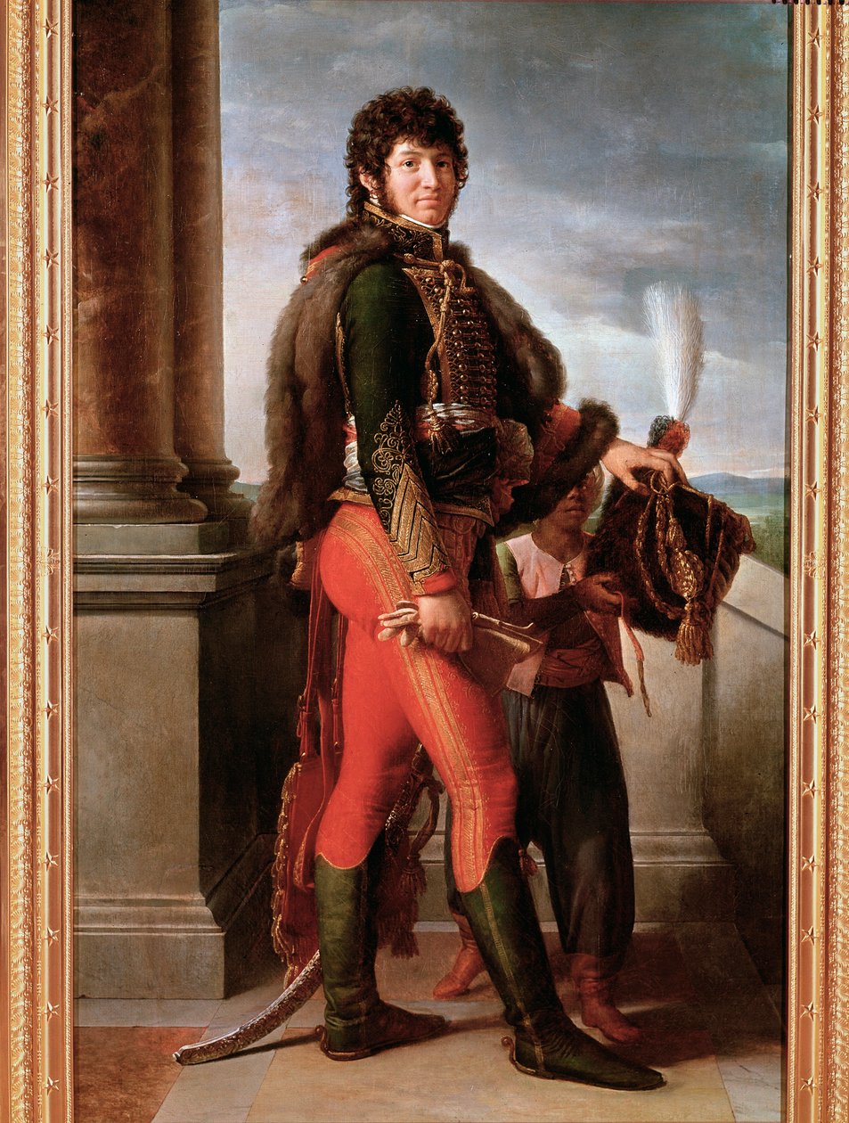 Ritratto di Joachim Murat in uniforme da ussaro (dettaglio) da Baron François Pascal Simon Gérard