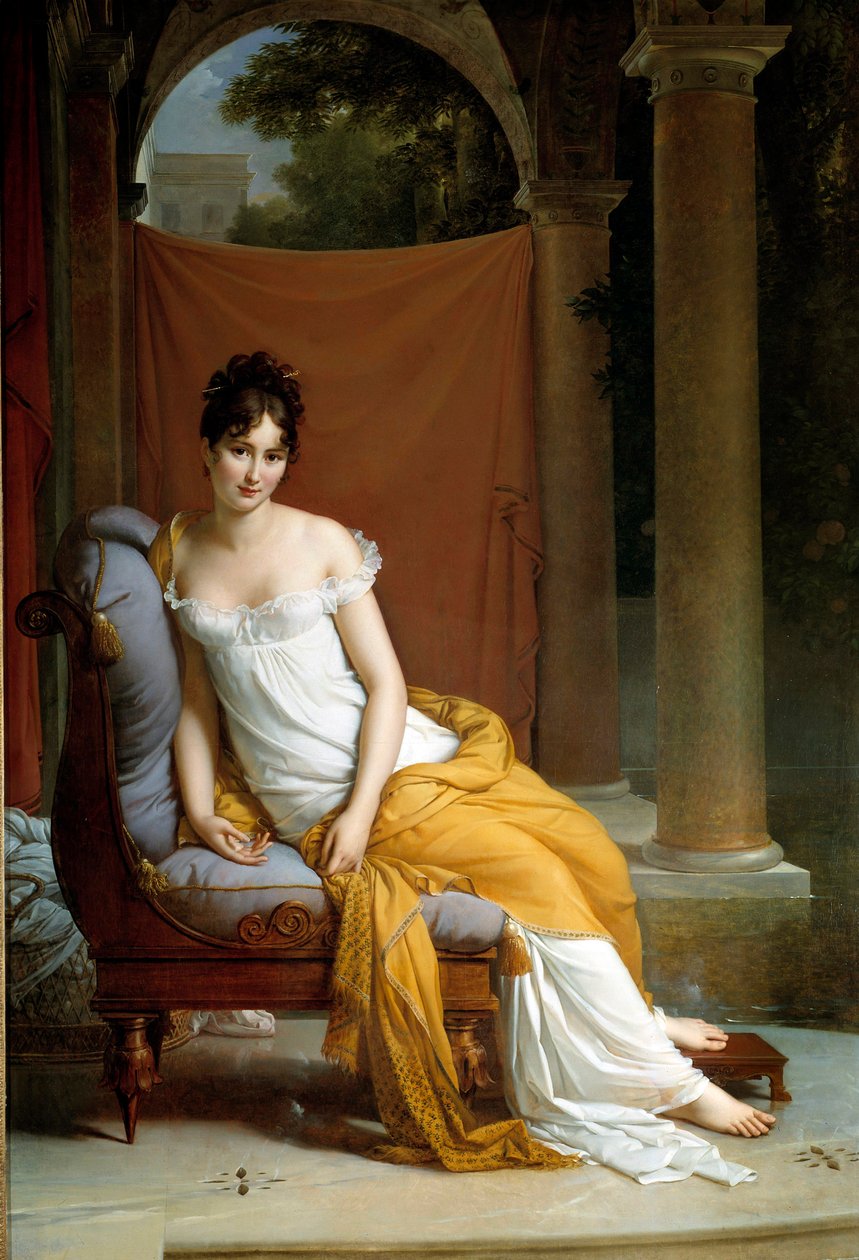 Ritratto di Juliette Recamier detta Madame Recamier (1777-1849), moglie di Lettere francesi da Baron François Pascal Simon Gérard